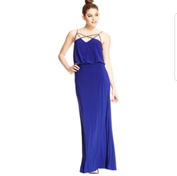 Adrianne Papell Cobalt Blue Formal Dress Rhinestone Crystal Straps Designer NWT - Picture 14 of 15